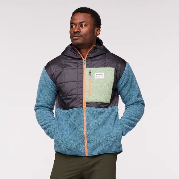 Cotopaxi Jacket Mens Medium Blue Trico Hybrid Fleece Zip Color Block Hiking Snow